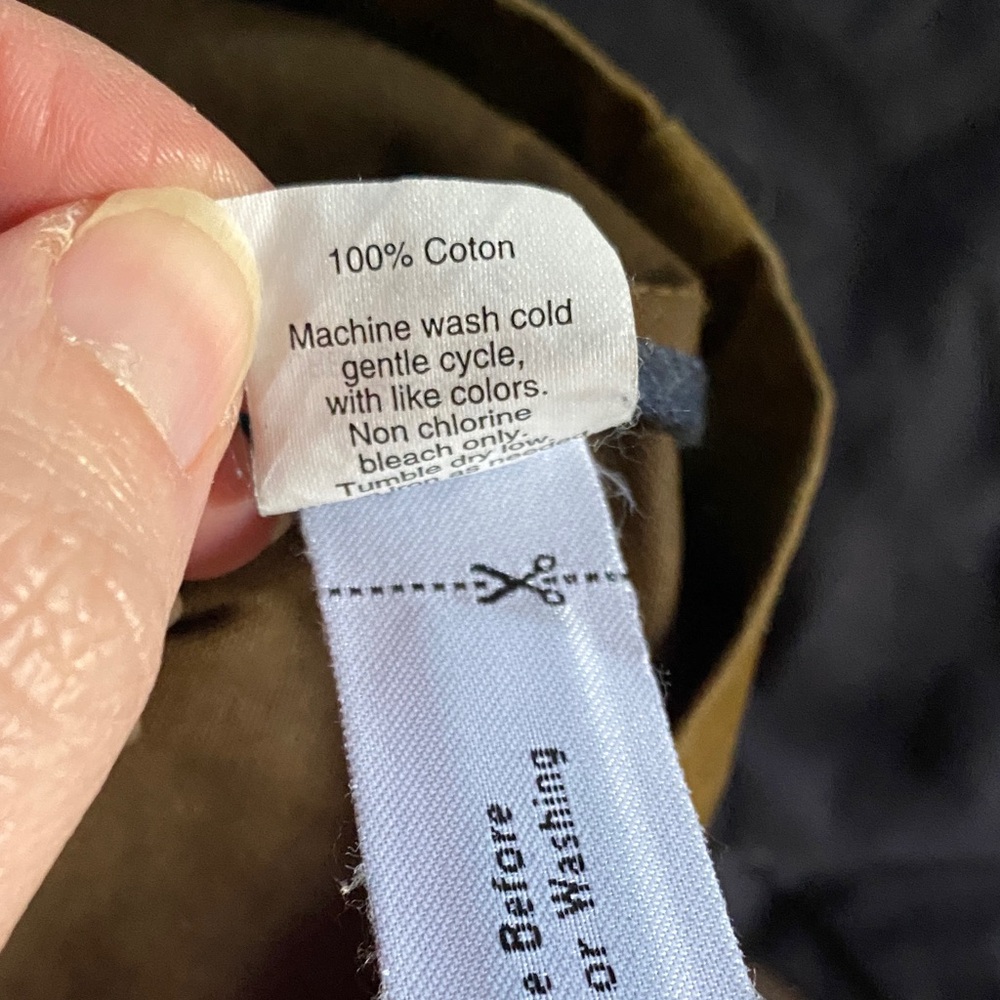 J. Crew cotton canvas long field jacket navy brown small - Picture 2 of 5